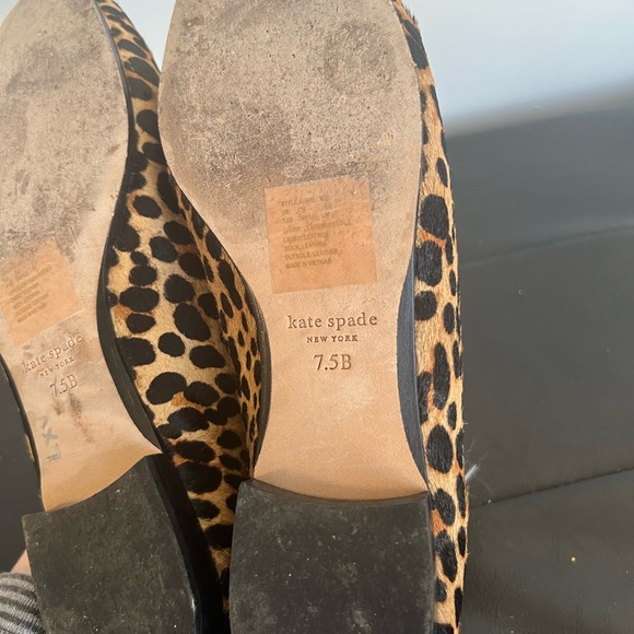 Kate Spade Animal Print Flats with Bow - Picture 3 of 4
